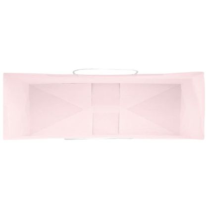Хартиени торбички 250 бр с дръжки розови 32x12x42 см