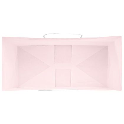 Хартиени торбички 250 бр с дръжки розови 26x12x35 см