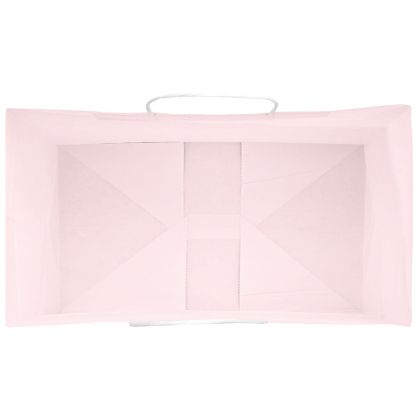 Хартиени торбички 250 бр с дръжки розови 15x8x21 см