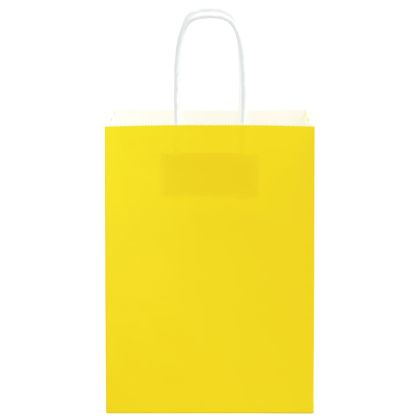 Хартиени торбички 50 бр с дръжки жълти 15x8x21 см
