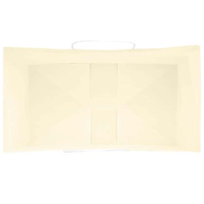 Хартиени торбички 50 бр с дръжки жълти 15x8x21 см