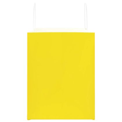 Хартиени торбички 250 бр с дръжки жълти 32x22x28 см