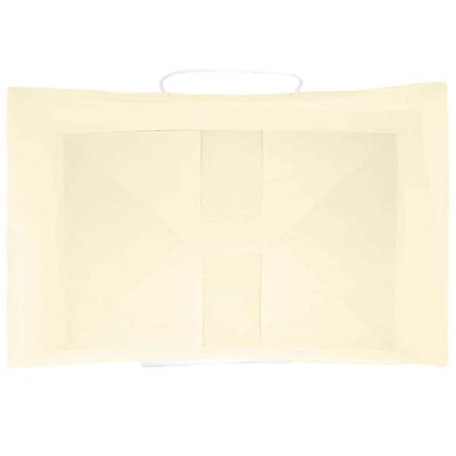 Хартиени торбички 250 бр с дръжки жълти 32x22x28 см