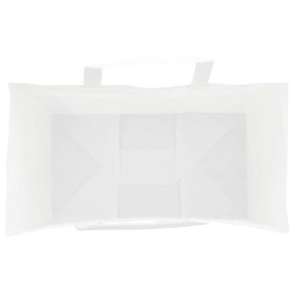 Хартиени торбички 50 бр с дръжки бели 15x8x21 см