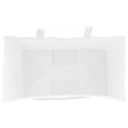 Хартиени торбички 250 бр с дръжки бели 15x8x21 см