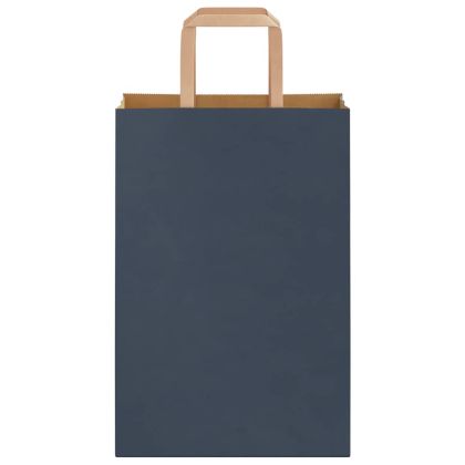 Хартиени торбички 250 бр с дръжки сини 21x11x31 см