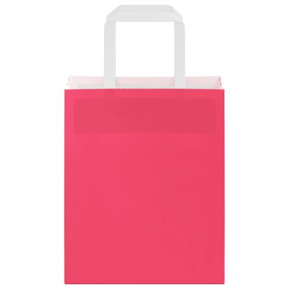 Хартиени торбички 250 бр с дръжки розови 18x8x22 см