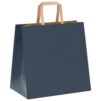 Хартиени торбички 50 бр с дръжки сини 26x17x25 см