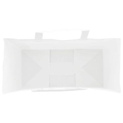 Хартиени торбички 250 бр с дръжки бели 26x12x35 см