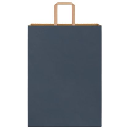 Хартиени торбички 250 бр с дръжки сини 32x17x44 см