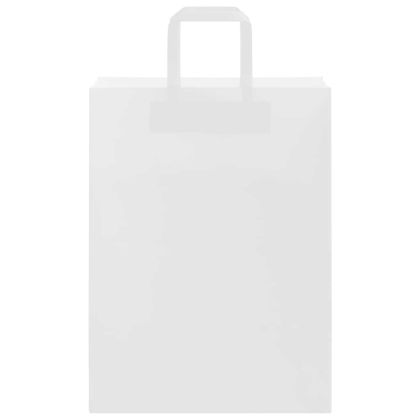 Хартиени торбички 50 бр с дръжки бели 32x22x28 см