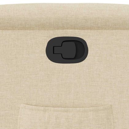 Изправящ реклайнер стол, кремав, текстил