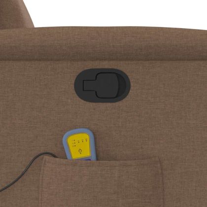 Масажен наклоняем стол, кафяв, текстил