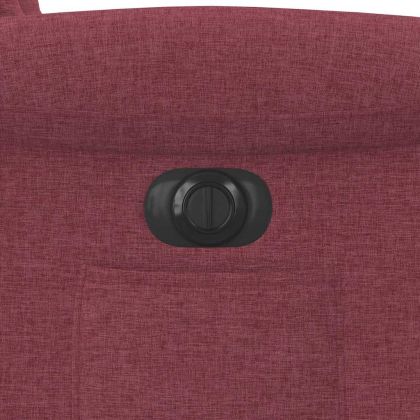 Електрически стол реклайнер, виненочервен, текстил