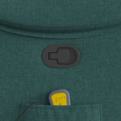 Масажен наклоняем стол, тъмнозелен, текстил