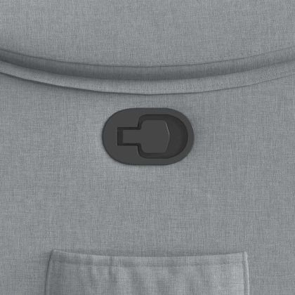 Реклайнер стол, светлосив, текстил