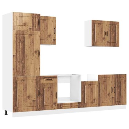 Комплект кухненски шкафове от 7 части Kalmar, инженерно дърво