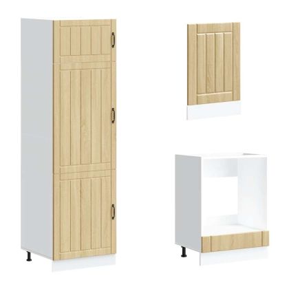 Комплект кухненски шкафове от 7 части Lucca, инженерно дърво