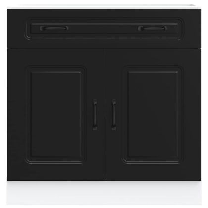 Кухненски шкаф, "Kalmar", черен, инженерно дърво