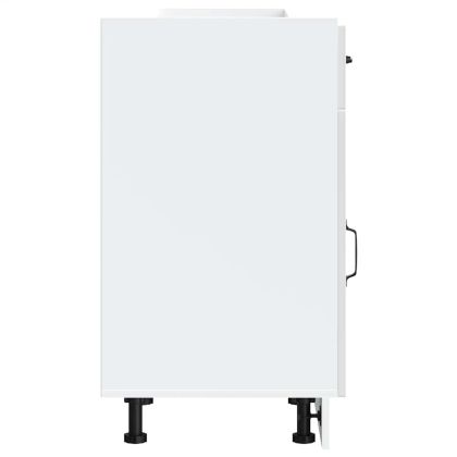 Кухненски шкаф, "Kalmar", бял гланц, инженерно дърво