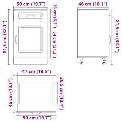 Кухненски шкаф, "Kalmar", бял гланц, инженерно дърво