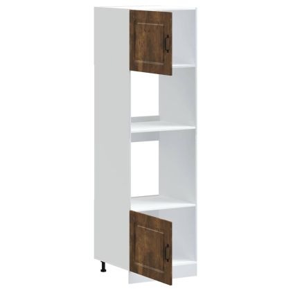 Шкафове за фурна, 2 бр. "Kalmar", опушен дъб, инженерна дървесина