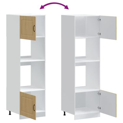 Шкафове за фурна, 2 бр. "Kalmar", дъб сонома, инженерно дърво