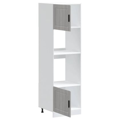 Шкафове за фурна 2 бр Porto, сив сонома, инженерна дървесина