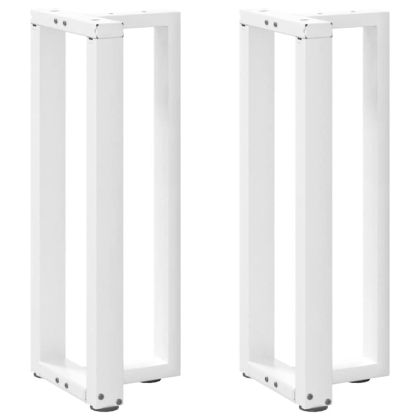 Крака за конзолна маса, Т-образни, 2 бр., бели, 25x28x(72-73) см, стомана