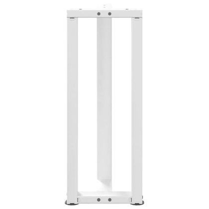 Крака за конзолна маса, Т-образни, 2 бр., бели, 25x28x(72-73) см, стомана