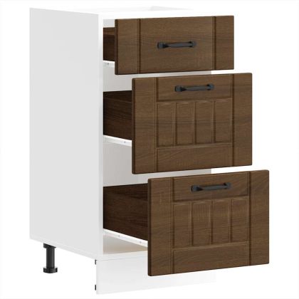 Кухненски шкаф Lucca, кафяв дъб, инженерна дървесина