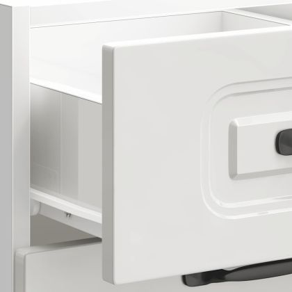 Кухненски шкаф "Kalmar" с висок гланц, бяло, инженерно дърво