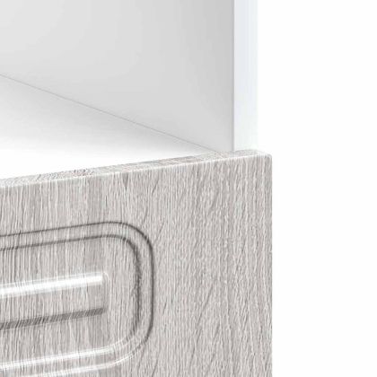 Шкаф за фурна, Kalmar, сив сонома, инженерно дърво