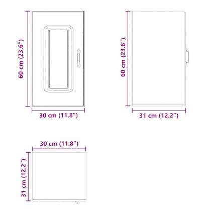 Кухненски стенен шкаф, Kalmar, опушен дъб, инженерно дърво