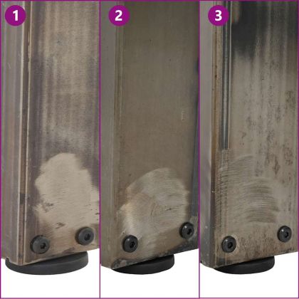 Крака за масичка за кафе, V-образна форма, 2 бр., естествена стомана, 60 x (30-31,3) см, стомана