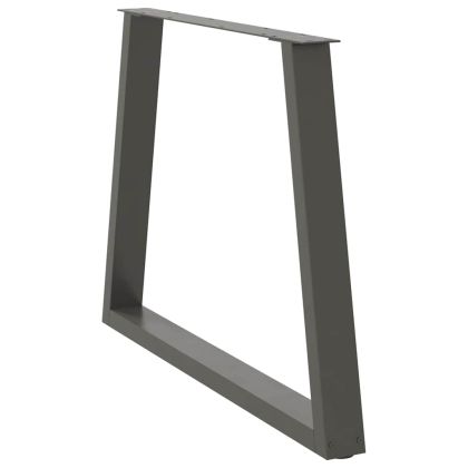 Крака за трапезна маса, V-образни, 2 бр., антрацит, 100x(72-73,3) см, стомана