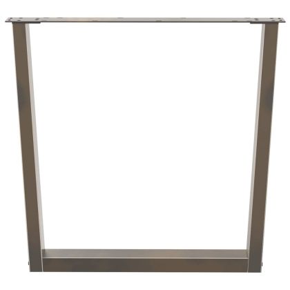 Крака за трапезна маса, V-образни, 3 бр., естествена стомана, 80 x (72-73,3) см, стомана