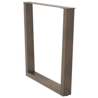 Крака за трапезна маса, V-образни, 3 бр., естествена стомана, 90 x (72-73,3) см, стомана