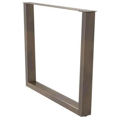 Крака за трапезна маса, V-образни, 2 бр., естествена стомана, 100 x (72-73,3) см, стомана