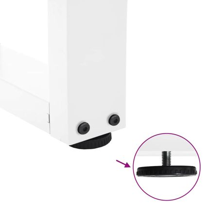 Крака за трапезна маса, V-образни, 3 бр., бели, 80 x (72-73,3) см, стомана