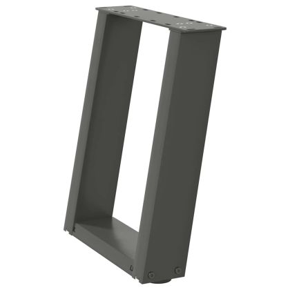 Крака за масичка за кафе, U-образни, 2 бр., антрацит, 38 x (42-43) см, стомана