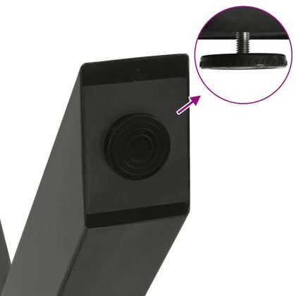 Крака за масичка за кафе, X-образни, 2 бр., антрацит, 30x(30-31) см, стомана