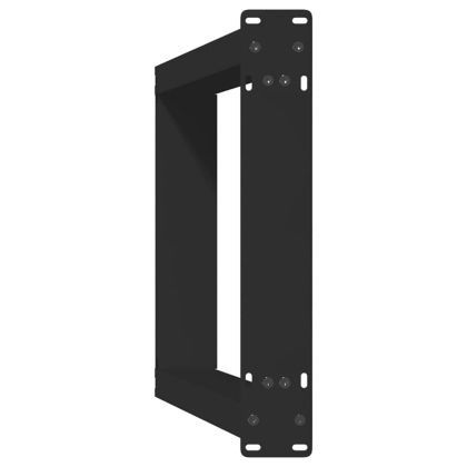 Крака за конзолна маса, U-образни, 2 бр., черни, 28 x (72-73) см, стомана