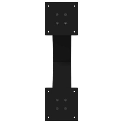 Крака за масичка за кафе, X-образни, 2 бр., черни, 50 x (42-43) см, стомана