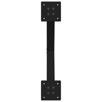 Крака за масичка за кафе, X-образни, 2 бр., черни, 60 x (42-43) см, стомана