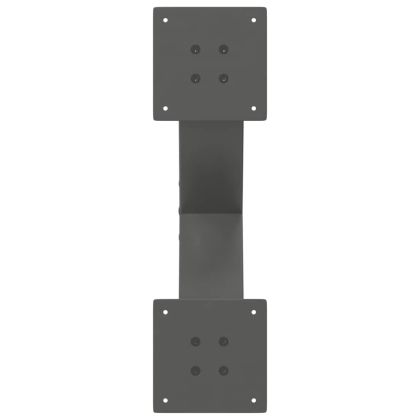 Крака за масичка за кафе, X-образни, 2 бр., антрацит, 60x(30-31) см, стомана