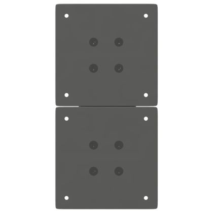 Крака за масичка за кафе, X-образни, 2 бр., антрацит, 38 x (42-43) см, стомана