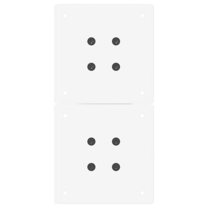 Крака за масичка за кафе, X-образни, 2 бр., бели, 28 x (42-43) см, стомана