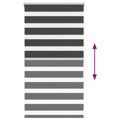 Зеброва щора черна 90x150 см ширина на плата 85,9 cm полиестер