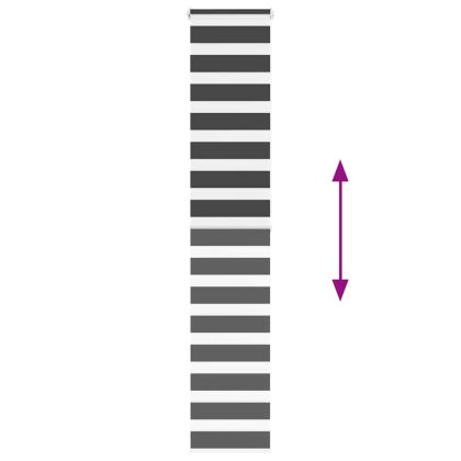 Зеброва щора черна 45x200 см Ширина на плата 40,9 см Полиестер